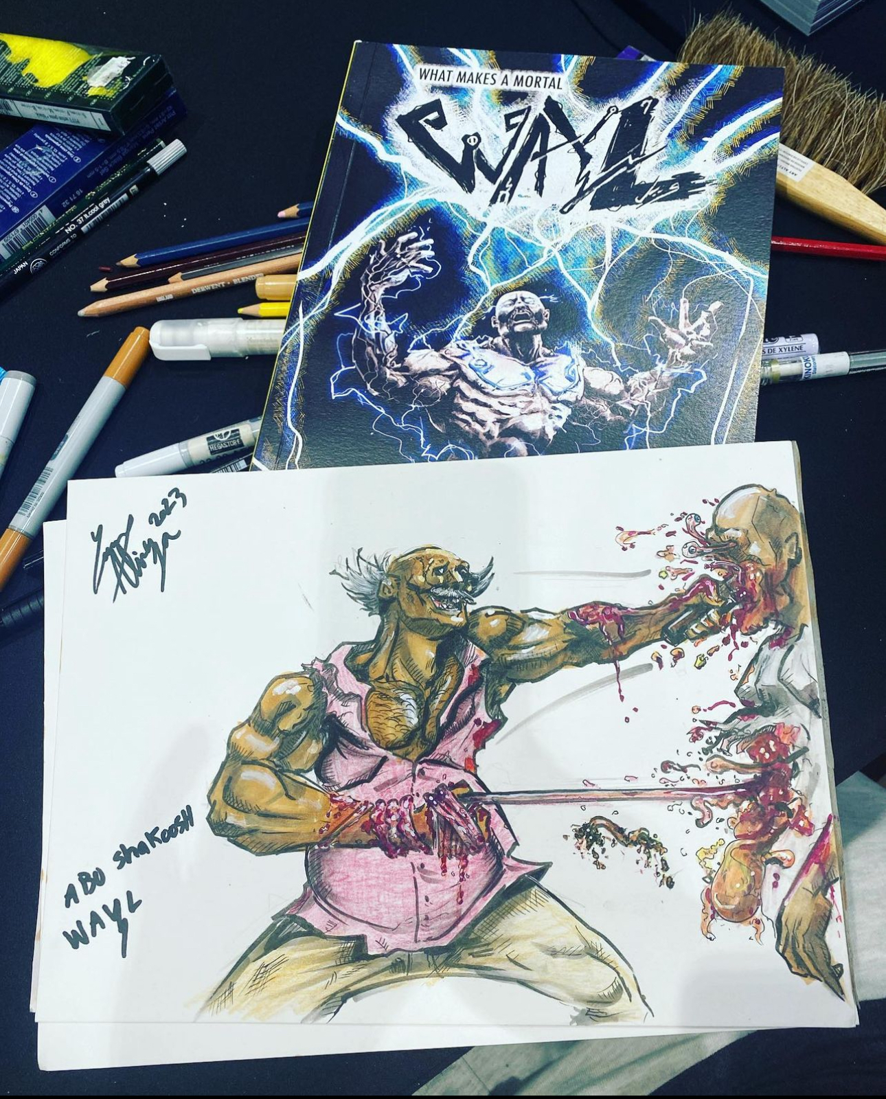 at MEFCC 2023: customer asked for a gory representation of Abu Shakoosh.